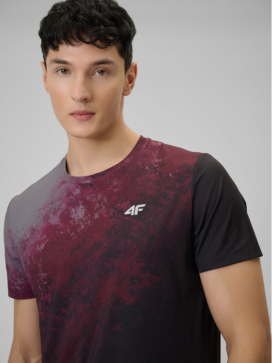 4F 4F Koszulka techniczna VICTORY PACK Bordowy Regular Fit