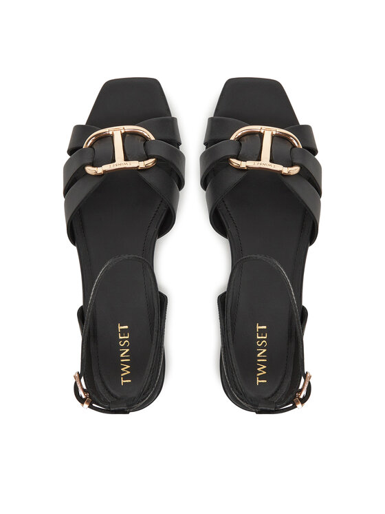 TWINSET TWINSET Σανδάλια Ciabatta 251GCJ04A Μαύρο