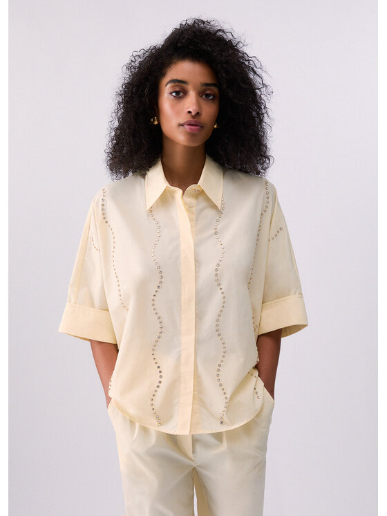 Liu Jo Liu Jo Camicia CA6345TS246P9640 Giallo Loose Fit