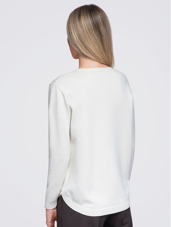 Ombre Ombre Sweter OW-SW-E0027 Beżowy Regular Fit