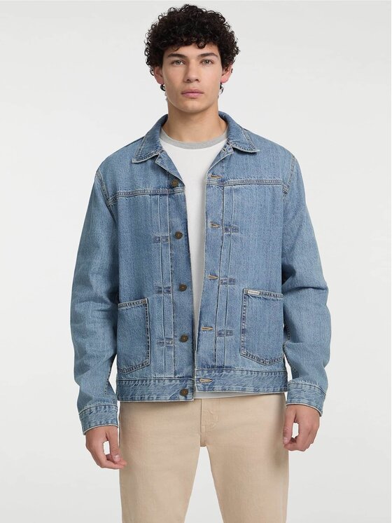 Guess Jeans Guess Jeans Bunda pro přechodné období 173745 Modrá Classic Fit