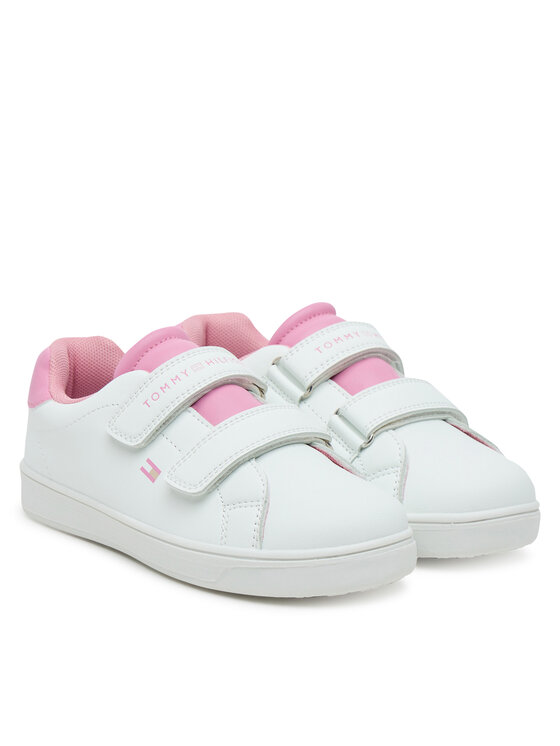 Tommy Hilfiger Tommy Hilfiger Snīkeri Low Cut Velcro Sneaker T1A9-33965-1355 S Balts