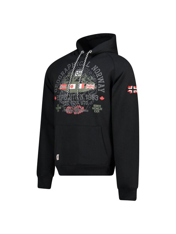 Geographical Norway Geographical Norway Bluza WZ3003H/GN-Black Czarny Regular Fit