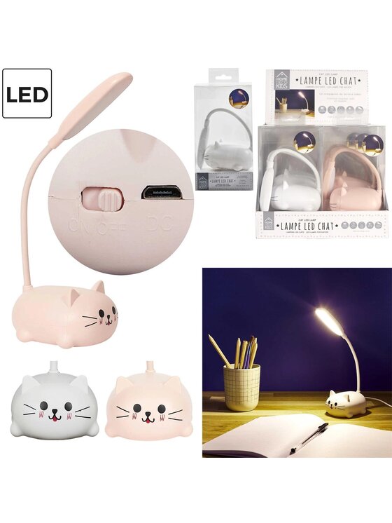 MIAhome MIAhome Lampka stołowa LED dla dzieci KITTY Różowy