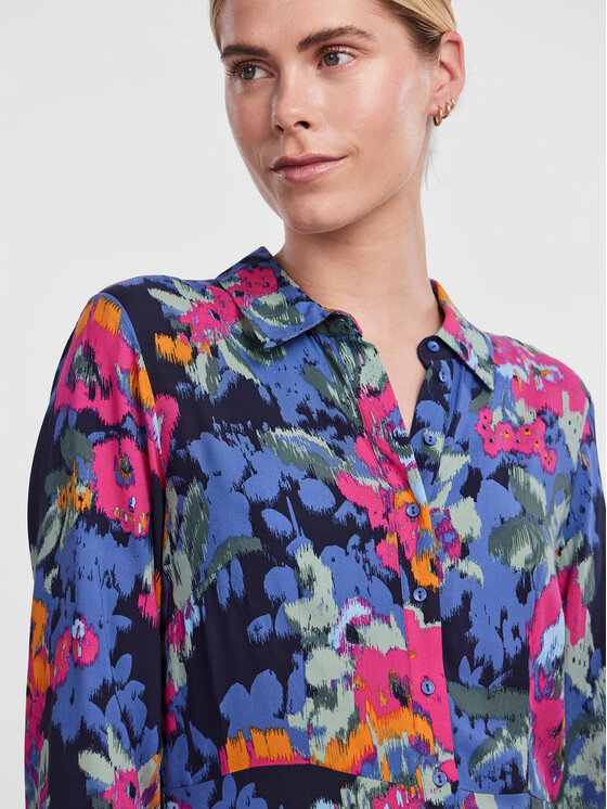 YAS YAS Sukienka koszulowa Savanna 26022663 Kolorowy Loose Fit