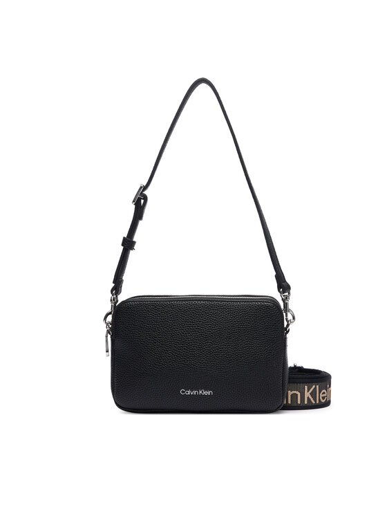 Calvin Klein Calvin Klein Дамска чанта Webbing 2X Strap Camera Bag LV04F3656G Черен