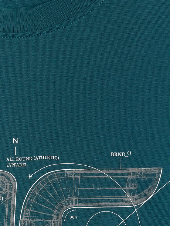 4F 4F T-Shirt COMMERCIAL 12 Turkusowy Regular Fit