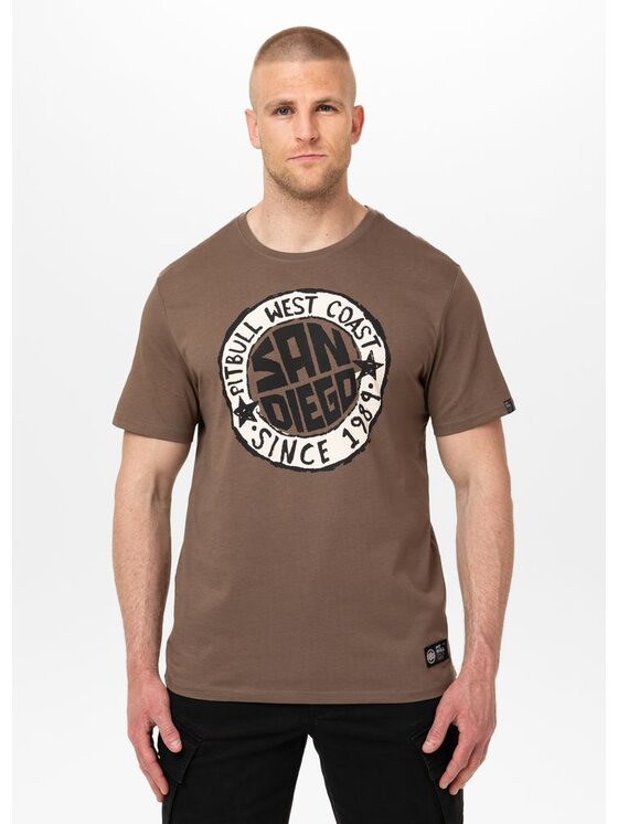 PITBULL PITBULL T-Shirt AUTOMATIC Brązowy Regular Fit