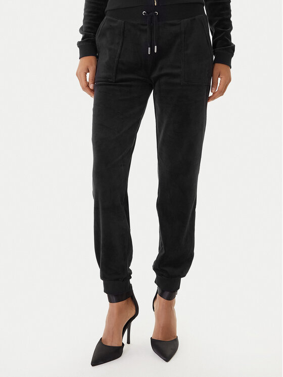 Juicy Couture Juicy Couture Melegítő alsó JCBBJ225802 Fekete Slim Fit