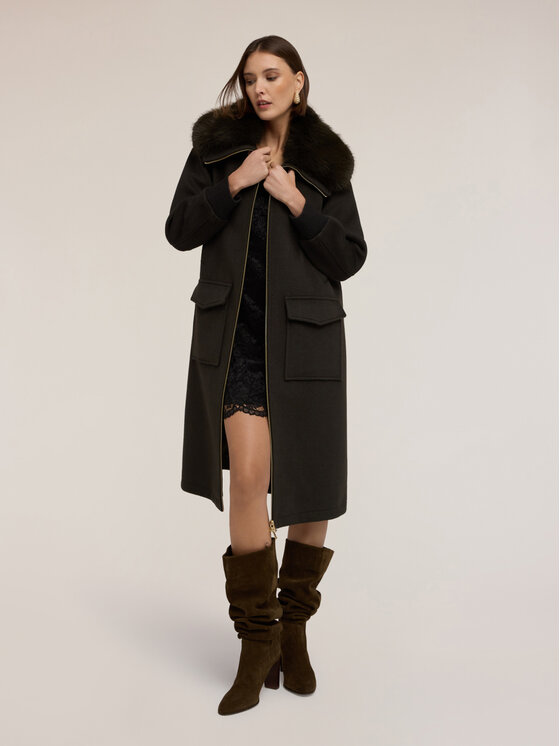 Motivi Motivi Cappotto invernale 0019Q000651N035 Verde Over Fit