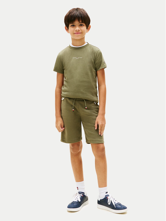 Tommy Hilfiger Tommy Hilfiger Тишърт Essential Logo KB0KB09666 Зелен Regular Fit