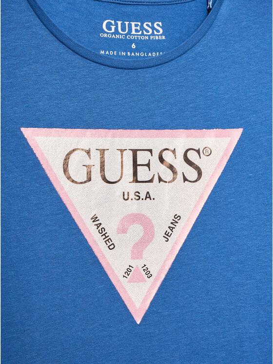 Guess Guess T-krekls K3GI27 K6YW1 Zils Regular Fit
