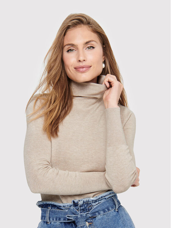 ONLY ONLY Rollkragenpullover Venice 15183772 Grau Regular Fit