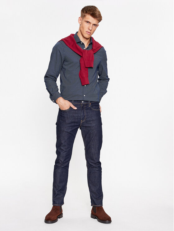 Tommy Hilfiger Tommy Hilfiger Marškiniai MW0MW32857 Mėlyna Slim Fit