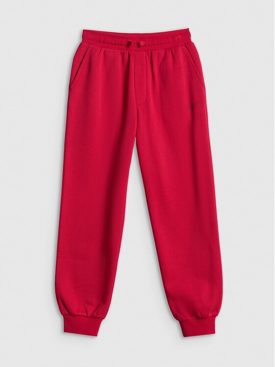 4F 4F Pantaloni da tuta 4FJRSS26TTROM1824-62S Rosso Regular Fit