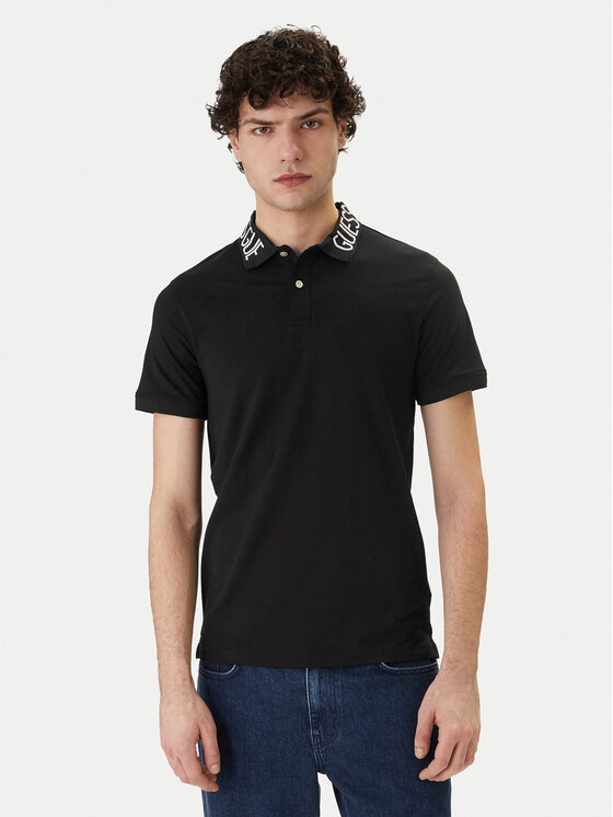 Guess Guess Polokošeľa M6GP66 K3070 Čierna Slim Fit