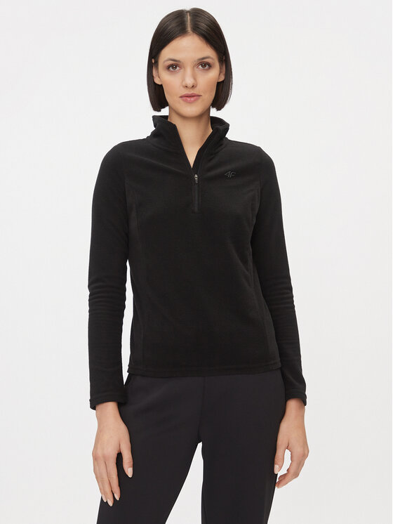 4F 4F Termo bielizeň vrchné diely 4FAW23UFLEF031 Čierna Slim Fit