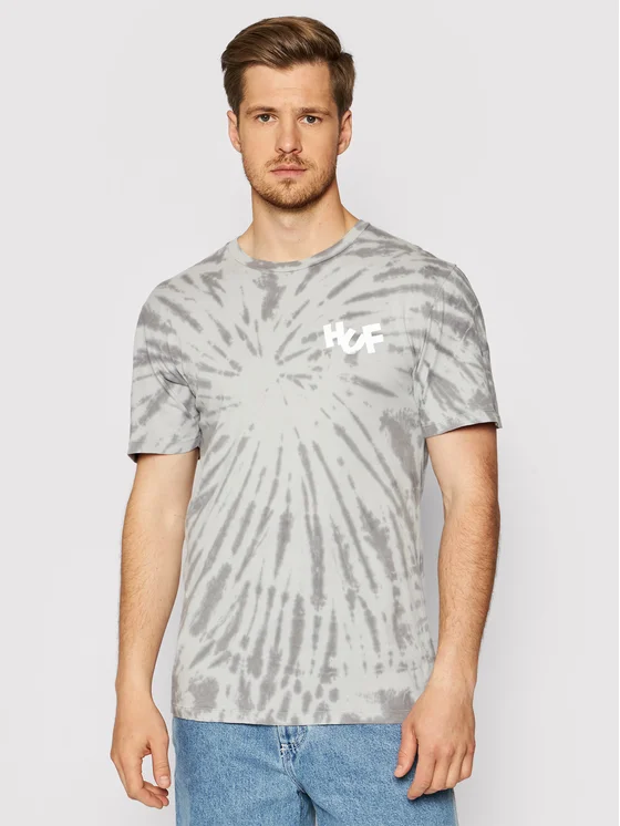 HUF T-Shirt HAZE Brush Tie Dye TS01383 Grau Regular Fit
