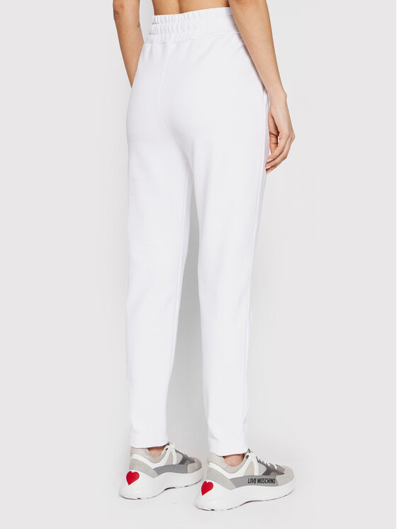 LOVE MOSCHINO LOVE MOSCHINO Pantaloni da tuta W155606M 4266 Bianco Regular Fit