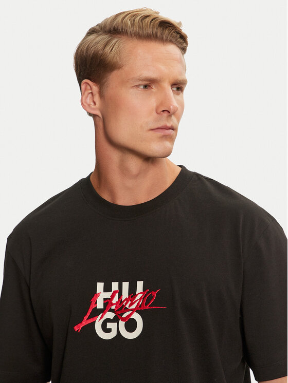 HUGO Hugo T-shirt Dlongny 50521076 Nero Relaxed Fit