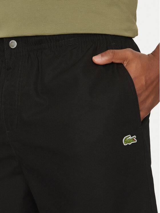 Lacoste Lacoste Σορτς υφασμάτινο GH7220 Μαύρο Relaxed Fit