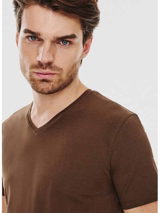Pako Lorente Pako Lorente T-Shirt P24WF-TT-001 Brązowy Slim Fit