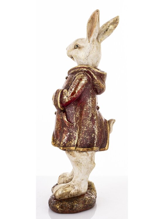 MIAhome MIAhome Figurka królik MALJUNA-2 w płaszczu z kapturem Kolorowy