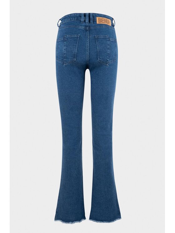 BENU BENU Spodnie skórzane Skórzane Brązowy Custom Slim Fit