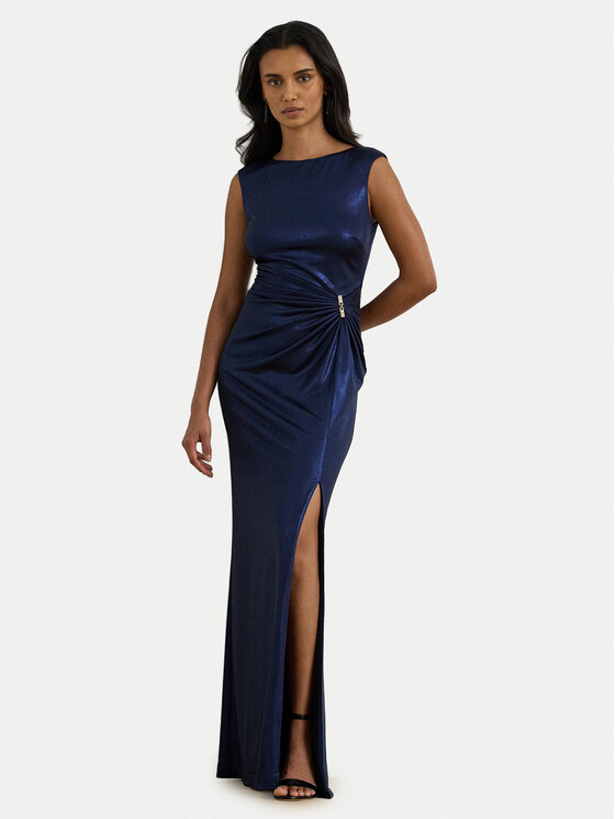 LAUREN RALPH LAUREN LAUREN RALPH LAUREN Estélyi ruha 253P04060002 Sötétkék Slim Fit