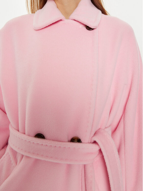 Marella Marella Gyapjú kabát Dede 2423016082 Rózsaszín Regular Fit
