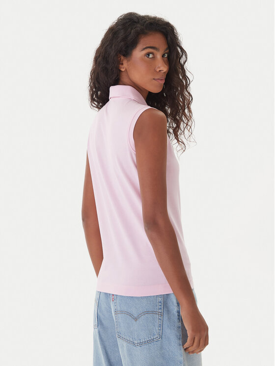 Kappa Kappa Poloshirt Logo Tennis 302LR20 Rosa Slim Fit