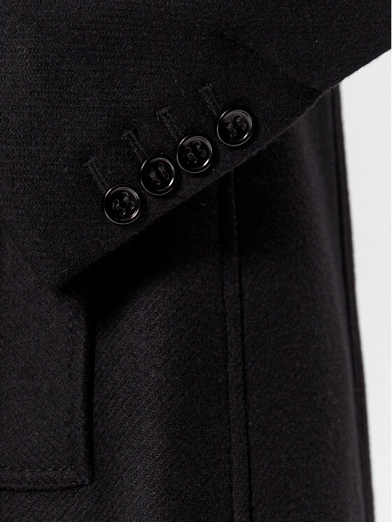 Red Valentino Red Valentino Вълнено палто 1R0CAF505Y6 Черен Regular Fit