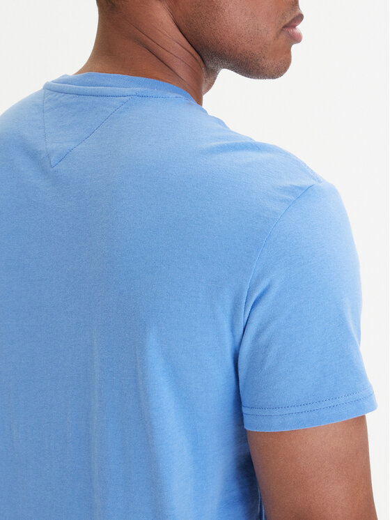 Tommy Jeans Tommy Jeans Tricou Linear Chest DM0DM21780 Albastru Slim Fit