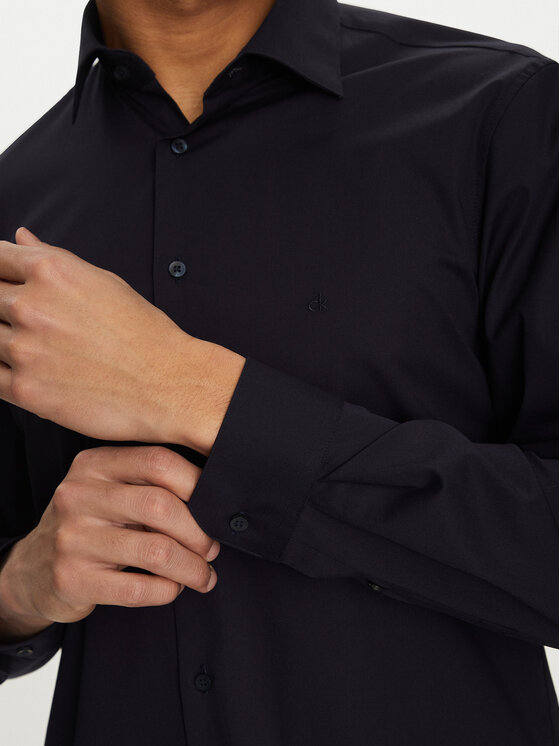 Calvin Klein Calvin Klein Marškiniai K10K109509 Tamsiai mėlyna Slim Fit