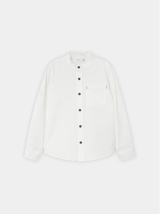NAME IT NAME IT Πουκάμισο Fish 13200246 Λευκό Regular Fit