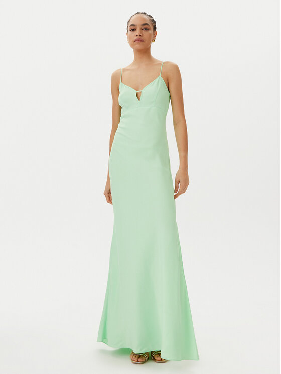 TWINSET TWINSET Rochie de seară 251TP2653 Verde Slim Fit