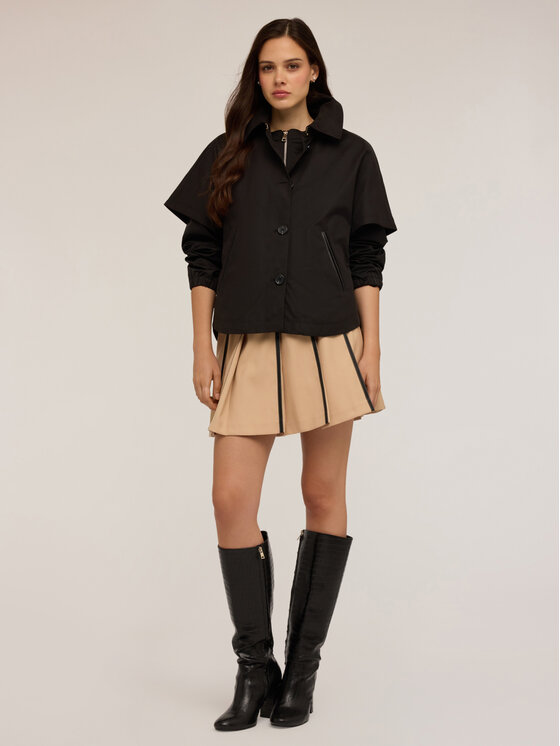 Motivi Motivi Cappotto F752Q000695N033 Nero Regular Fit