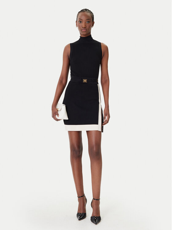 Elisabetta Franchi Elisabetta Franchi Pletena obleka AM-02S-61E2-V390 Črna Regular Fit