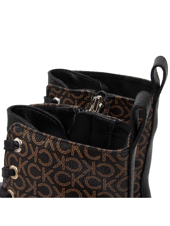 Calvin Klein Calvin Klein Turistická obuv Cleat Biker Boot - Mono Mix HW0HW01314 Černá