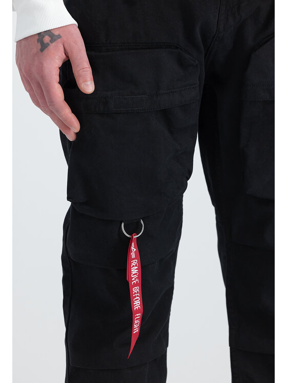 Alpha Industries Alpha Industries Bavlnené nohavice AI.148207-03-32 Čierna Straight Leg