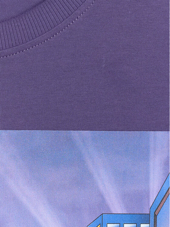 4F 4F T-Shirt CITY LINES Fioletowy Oversize