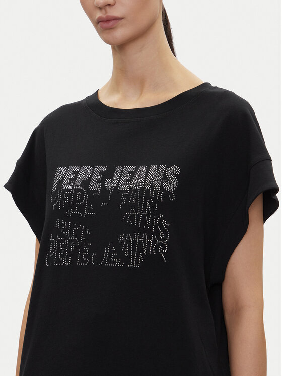 Pepe Jeans Pepe Jeans T-särk Lira PL505996 Must Regular Fit