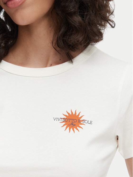 HUGO HUGO T-Shirt Deloris 5 50571074 Bílá Regular Fit