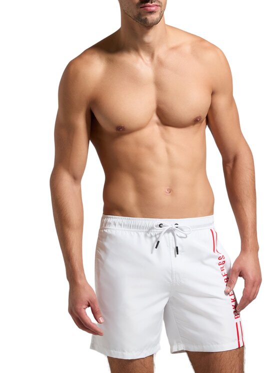 Bikkembergs Bikkembergs Costume da bagno costume - Bikkembergs - side lines Bianco Regular Fit