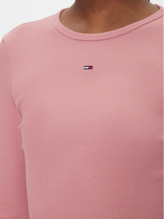 Tommy Jeans Tommy Jeans Bluza Essential DW0DW17387 Roza Slim Fit
