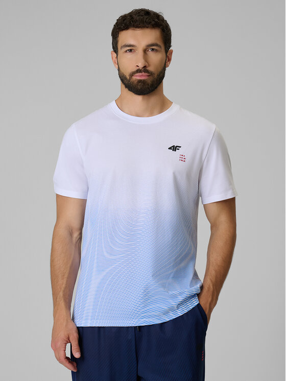 4F 4F T-Shirt AQUA FORCE Niebieski Regular Fit