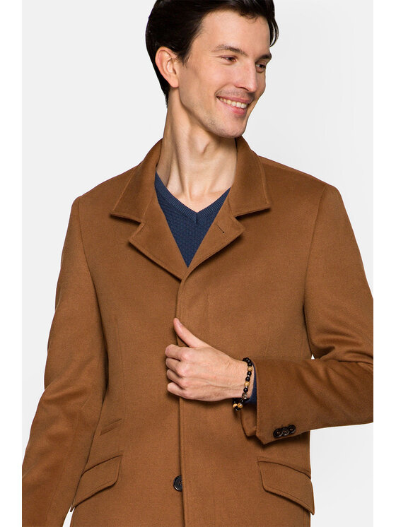Lancerto Lancerto Płaszcz przejściowy Maryport Brązowy Regular Fit