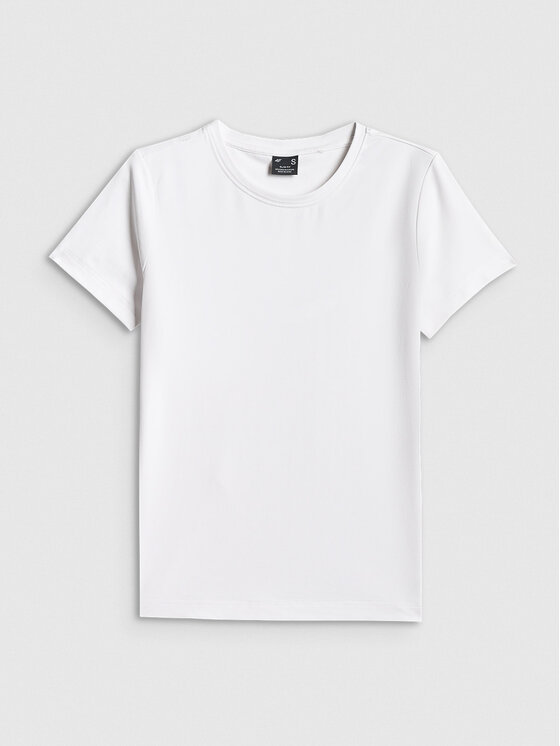 4F 4F T-Shirt ESSENTIAL 4 Biały Slim Fit