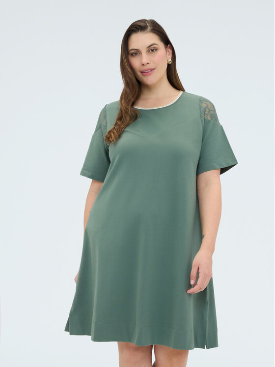 Fiorella Rubino Fiorella Rubino Vestito da giorno 7803L001220N025 Verde A-Line Fit