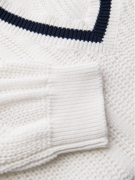 Ombre Ombre Sweter OM-SWSW-0151 Biały Regular Fit